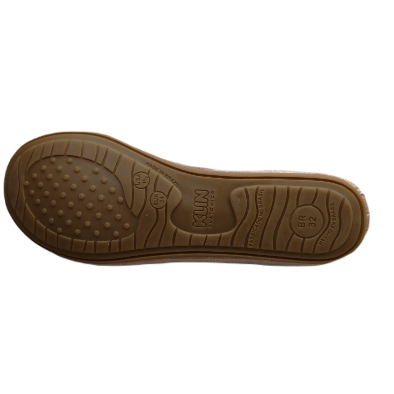 Mocasín Niña dorado